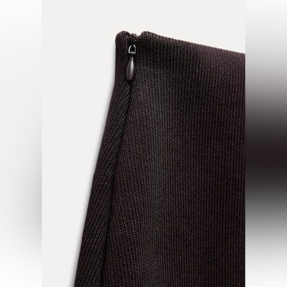 ZARA MIXED PLEATED KNIT SKIRT - Picture 10 of 10